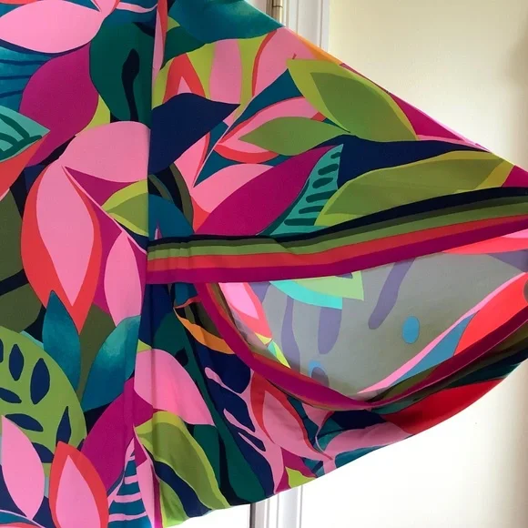 Trina Turk Cover Up Dress Rainforest Multi SZ L - Picture 6 of 13